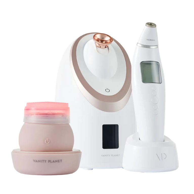 Cleanse + Prep + Treat LUXE Ritual | 3-Piece At-Home Facial Skincare Device Set $190 | $317 MSRP