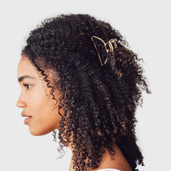 Open Shape Claw Clip - Gold by KITSCH