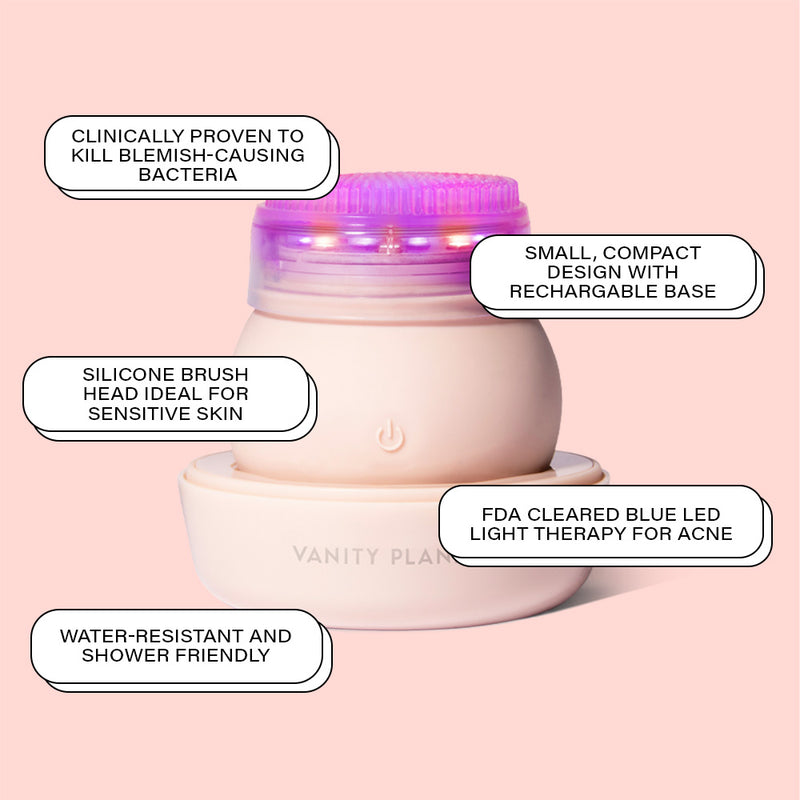 LEDA Blue | Acne Fighting LED Sonic Facial Brush.